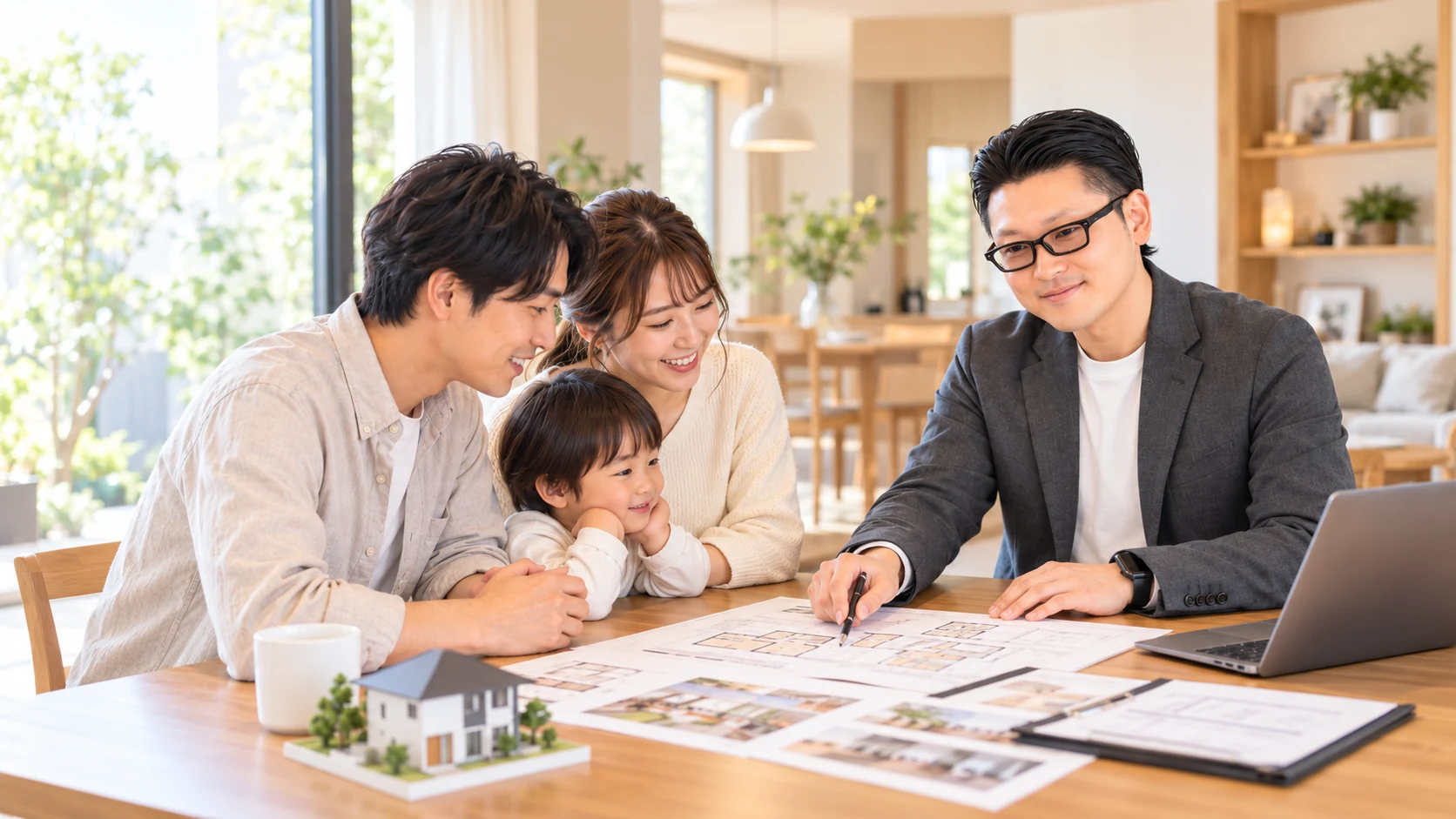 家づくりの希望と総予算を相談するイメージ