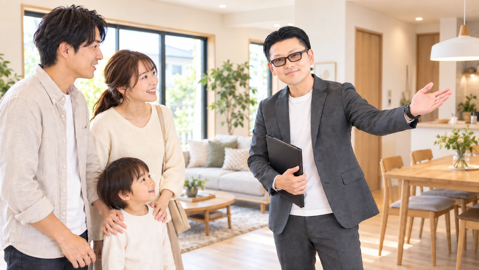 金内が新築戸建をご案内するイメージ