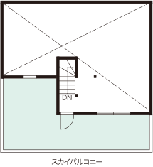 2階LDKの間取り図（屋上）