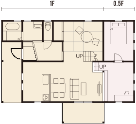 30坪5LDKの間取り図（1階）