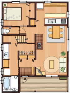 ローファー1階間取り図