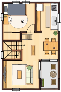 2階リビングのある家間取り図（2階）
