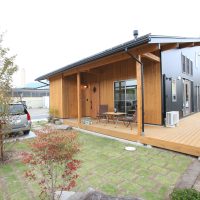 山小屋風の家