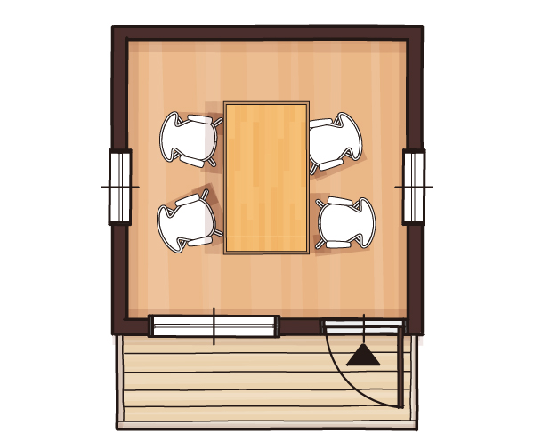 4.5畳の小屋間取り図