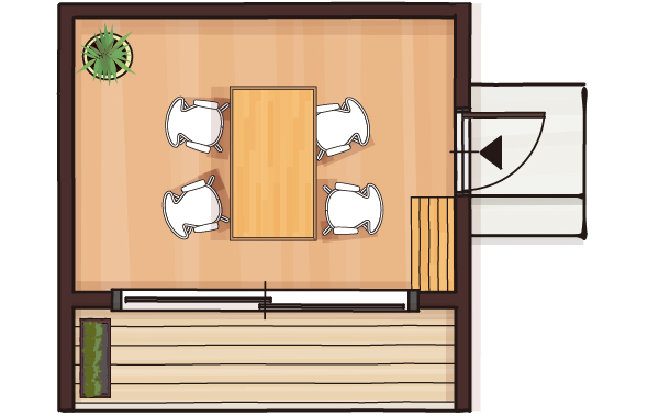 コックピット（小屋）間取り図