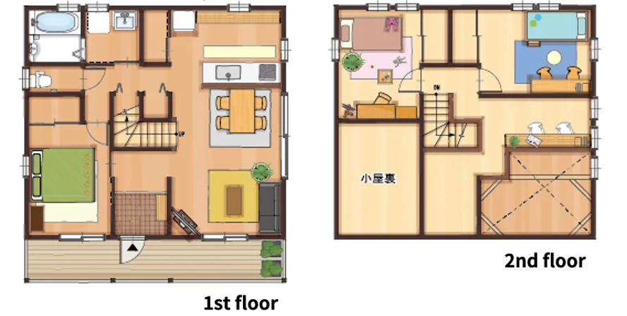 30.3坪南玄関3LDKの平屋間取り図