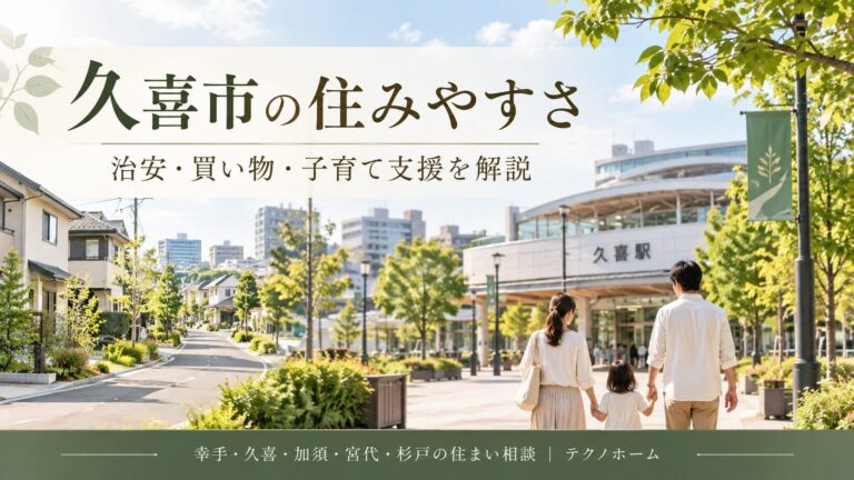 久喜市の住みやすさ・治安を徹底調査｜ランキング上位の子育て支援も詳しく解説