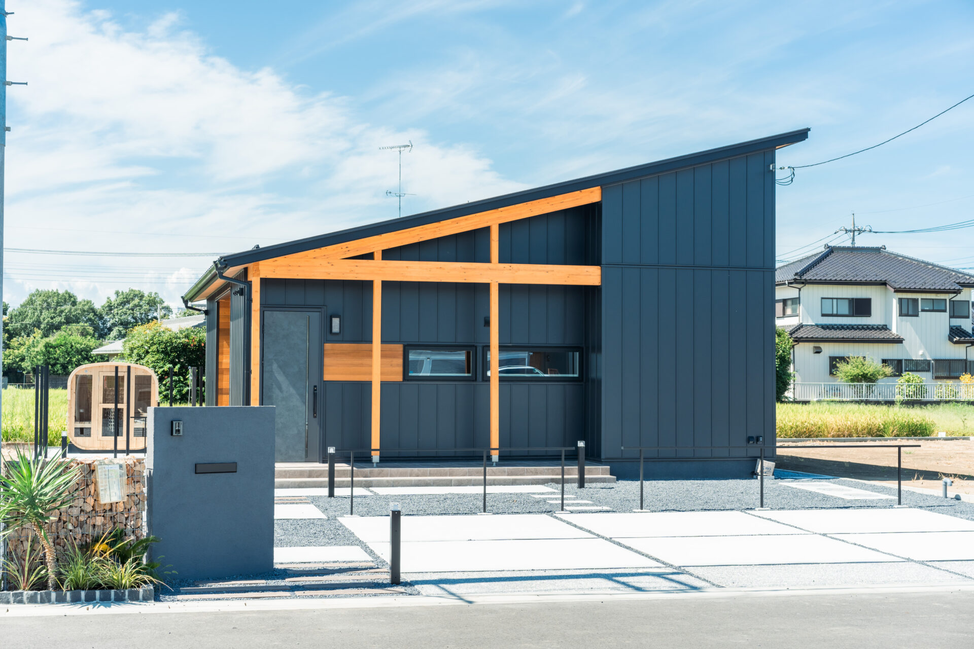 【平屋｜サウナ付き｜BUNGLOW】加須市間口平屋モデルハウス アイチャッチ