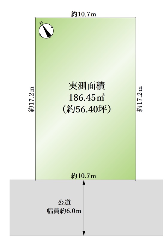 杉戸町高野台西5丁目の実測区画図