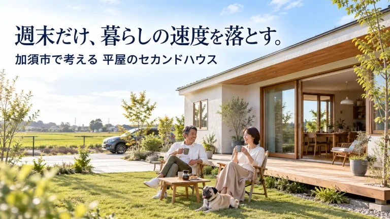 週末だけ、暮らしの速度を落とす。 加須市で考える平屋のセカンドハウス