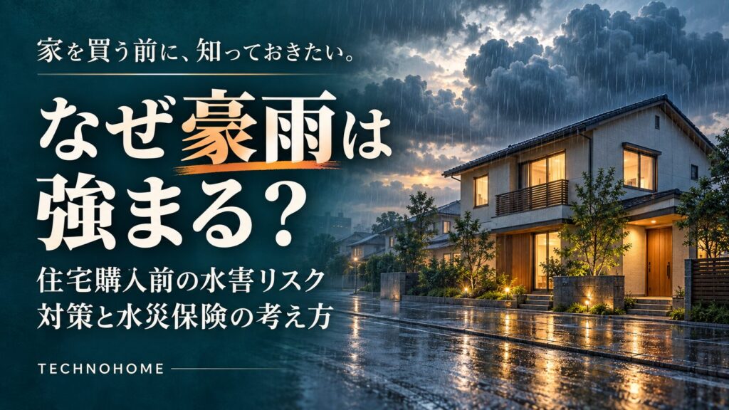 なぜ豪雨は強まる？住宅購入前の水害リスク・対策・水災保険の考え方