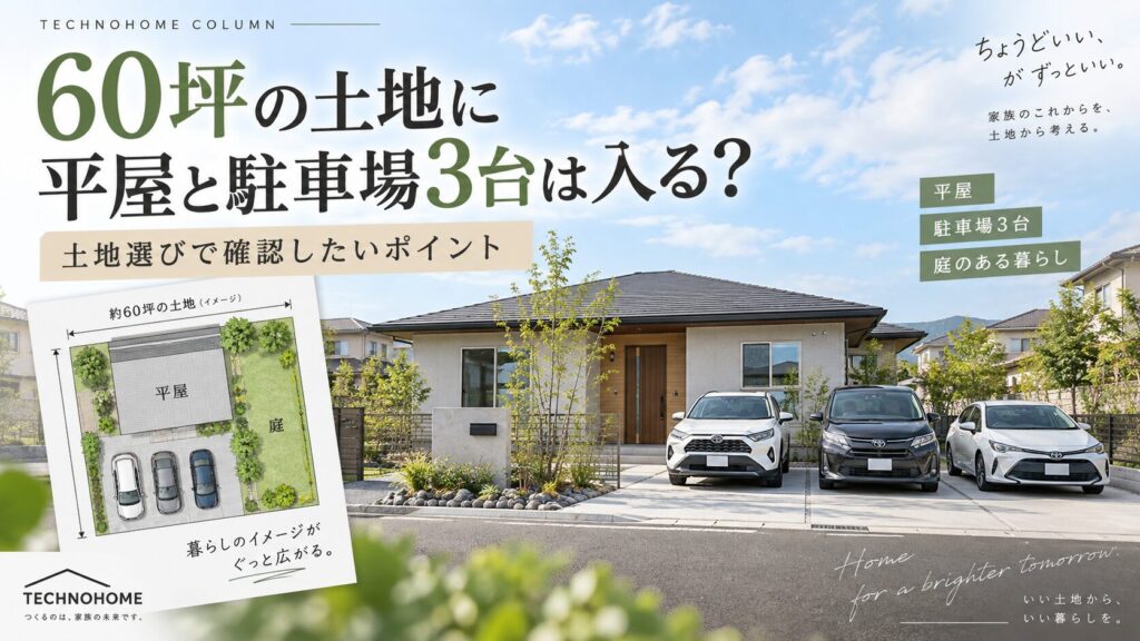 60坪の土地に平屋と駐車場3台は入る？加須・久喜周辺の土地選び