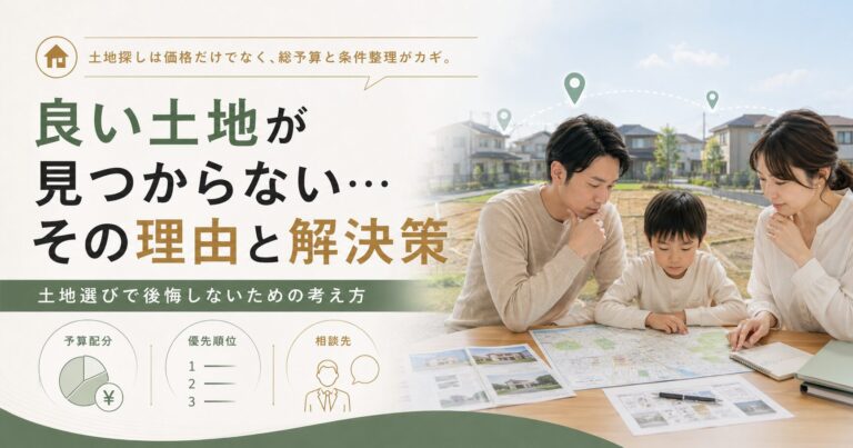 「良い土地が見つからない」人へ