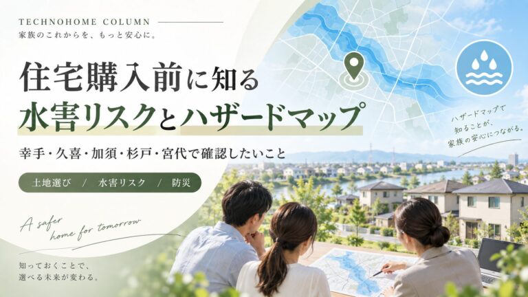 幸手・久喜・加須・杉戸・宮代の水害リスク|住宅購入前のハザードマップの見方